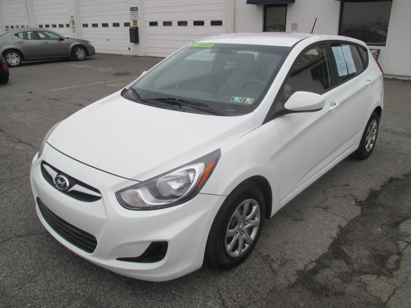 2012 WHITE Hyundai Accent GS 5-Door (KMHCT5AE1CU) with an 1.6L L4 DOHC 16V engine, located at 1254 Manheim Pike, Lancaster, PA, 17601, (717) 393-9133, 40.062870, -76.323273 - Photo#0